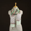 Sanganeri Hand Block Print Pure Merino Wool Handwoven Stole 07