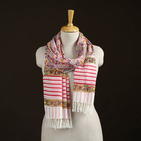 Sanganeri Hand Block Print Pure Merino Wool Handwoven Stole 08