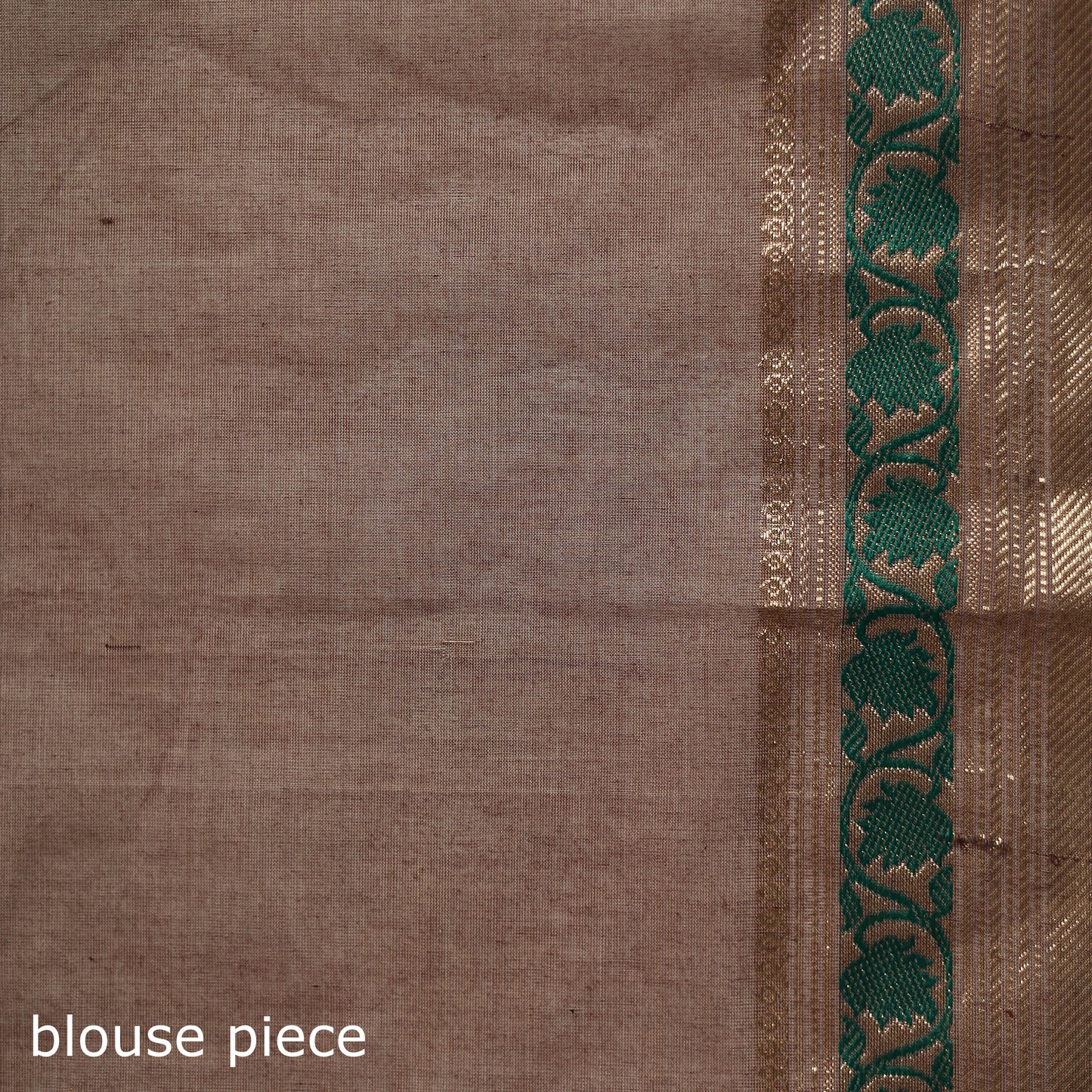 Brown - Kanchipuram Buti Cotton Saree with Border 15