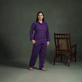 Pochampally Ikat Cotton Night Suit Set for Women 11