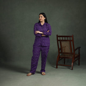 Pochampally Ikat Cotton Night Suit Set for Women 11