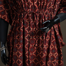 Ajrakh Hand Block Print Natural Dyed Cotton Long Kaftan 01