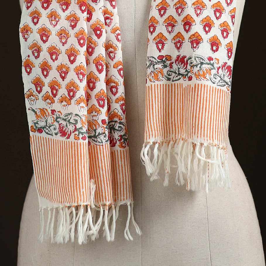 Sanganeri Hand Block Print Pure Merino Wool Handwoven Stole 13