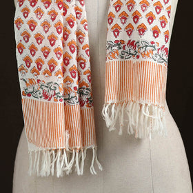 Sanganeri Hand Block Print Pure Merino Wool Handwoven Stole 13