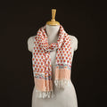 Sanganeri Hand Block Print Pure Merino Wool Handwoven Stole 13
