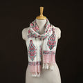 Sanganeri Hand Block Print Pure Merino Wool Handwoven Stole 15