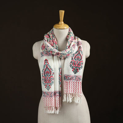 Sanganeri Hand Block Print Pure Merino Wool Handwoven Stole 15