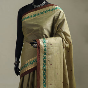 Green - Kanchipuram Buti Cotton Saree with Border 17