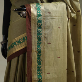 Green - Kanchipuram Buti Cotton Saree with Border 17