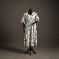 Ajrakh Hand Block Print Natural Dyed Cotton Long Kaftan 03