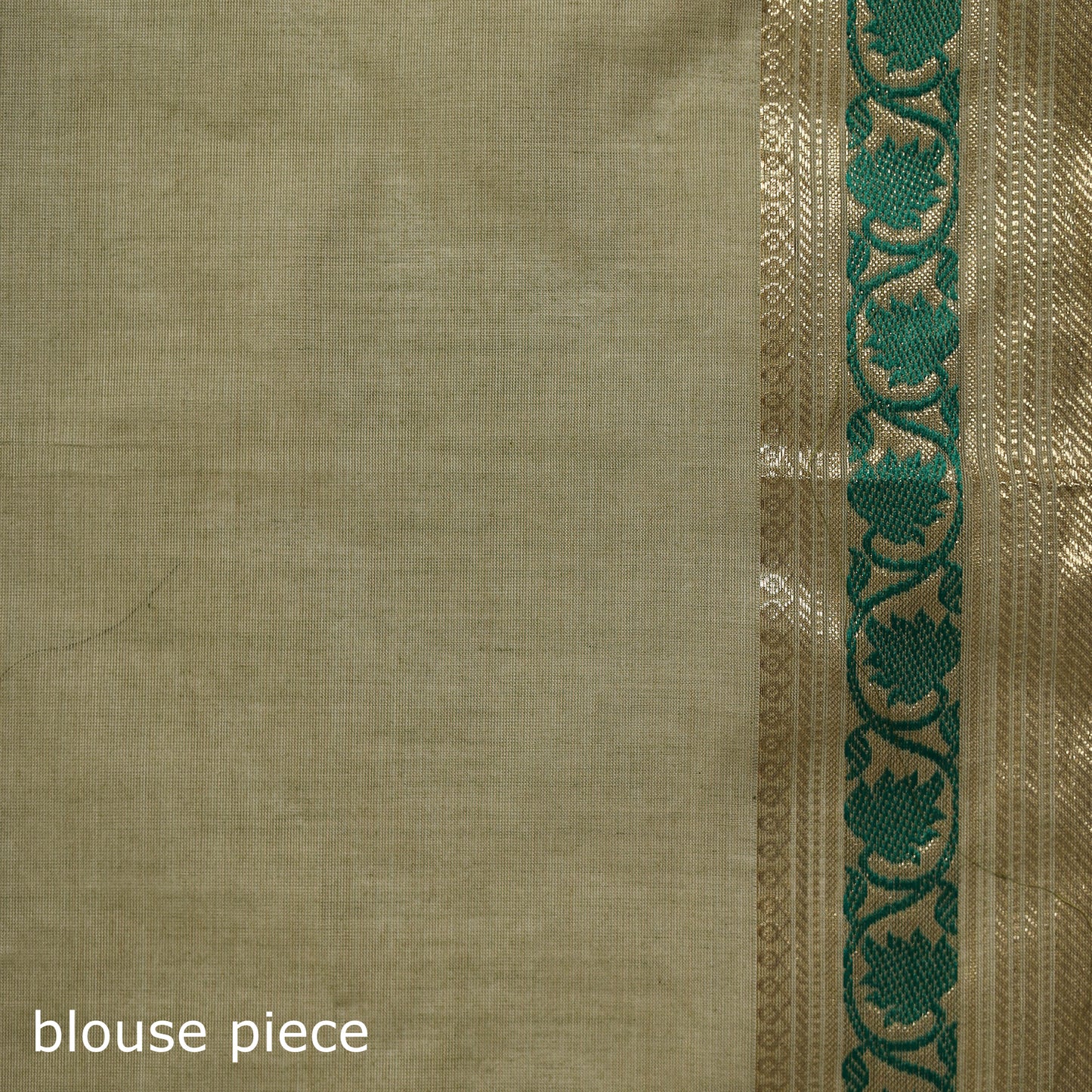 Green - Kanchipuram Buti Cotton Saree with Border 17