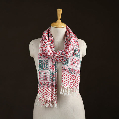 Sanganeri Hand Block Print Pure Merino Wool Handwoven Stole 18