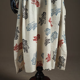 Ajrakh Hand Block Print Natural Dyed Cotton Long Kaftan 03