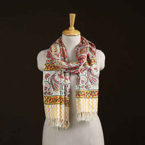 Sanganeri Hand Block Print Pure Merino Wool Handwoven Stole 21