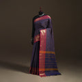 Checks Buti Cotton Zari Border Kanchipuram Saree 04
