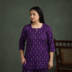 Pochampally Ikat Cotton Night Suit Set for Women 19