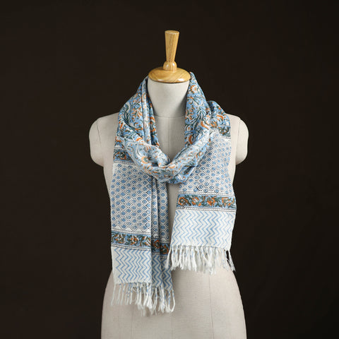 Sanganeri Hand Block Print Pure Merino Wool Handwoven Stole 24