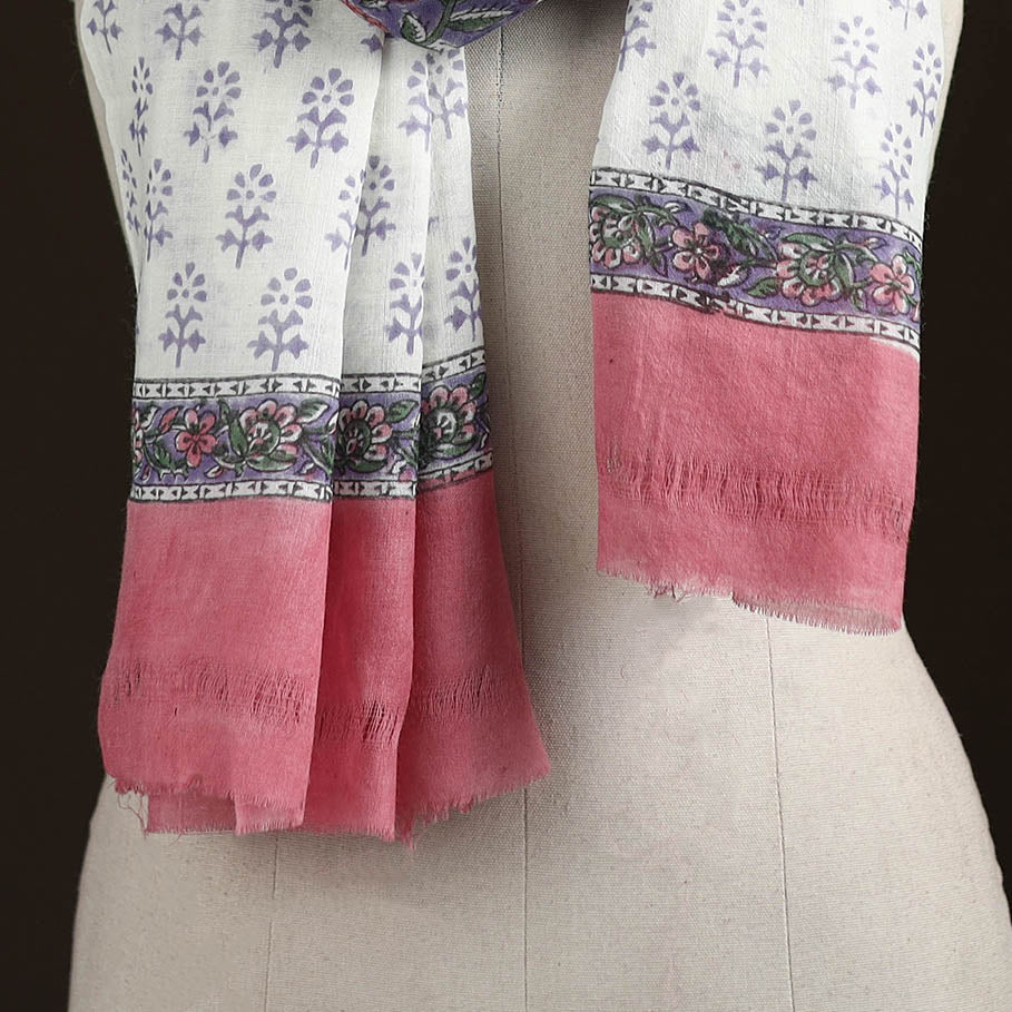 Sanganeri Hand Block Print Pure Merino Wool Stole 25