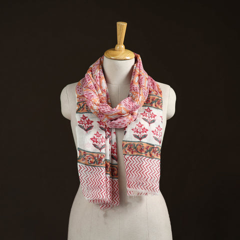 Sanganeri Hand Block Print Pure Merino Wool Stole 26