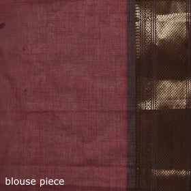 Red - Kanchipuram Buti Cotton Saree with Border 19