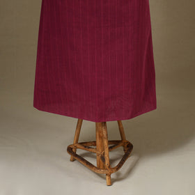 Maroon 2pc Kandangi Chettinad Dress Material with Jewellery Set