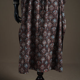 Ajrakh Hand Block Print Natural Dyed Cotton Long Kaftan 05