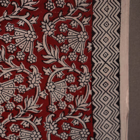 Red Bagh Hand Block Print Natural Dyed Cotton Fabric
