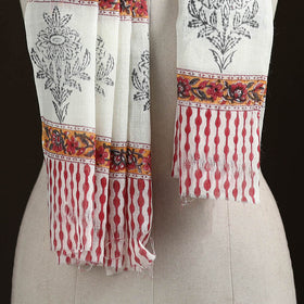 Sanganeri Hand Block Print Pure Merino Wool Stole 29