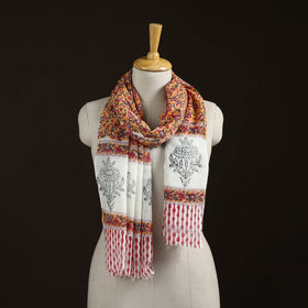 Sanganeri Hand Block Print Pure Merino Wool Stole 29
