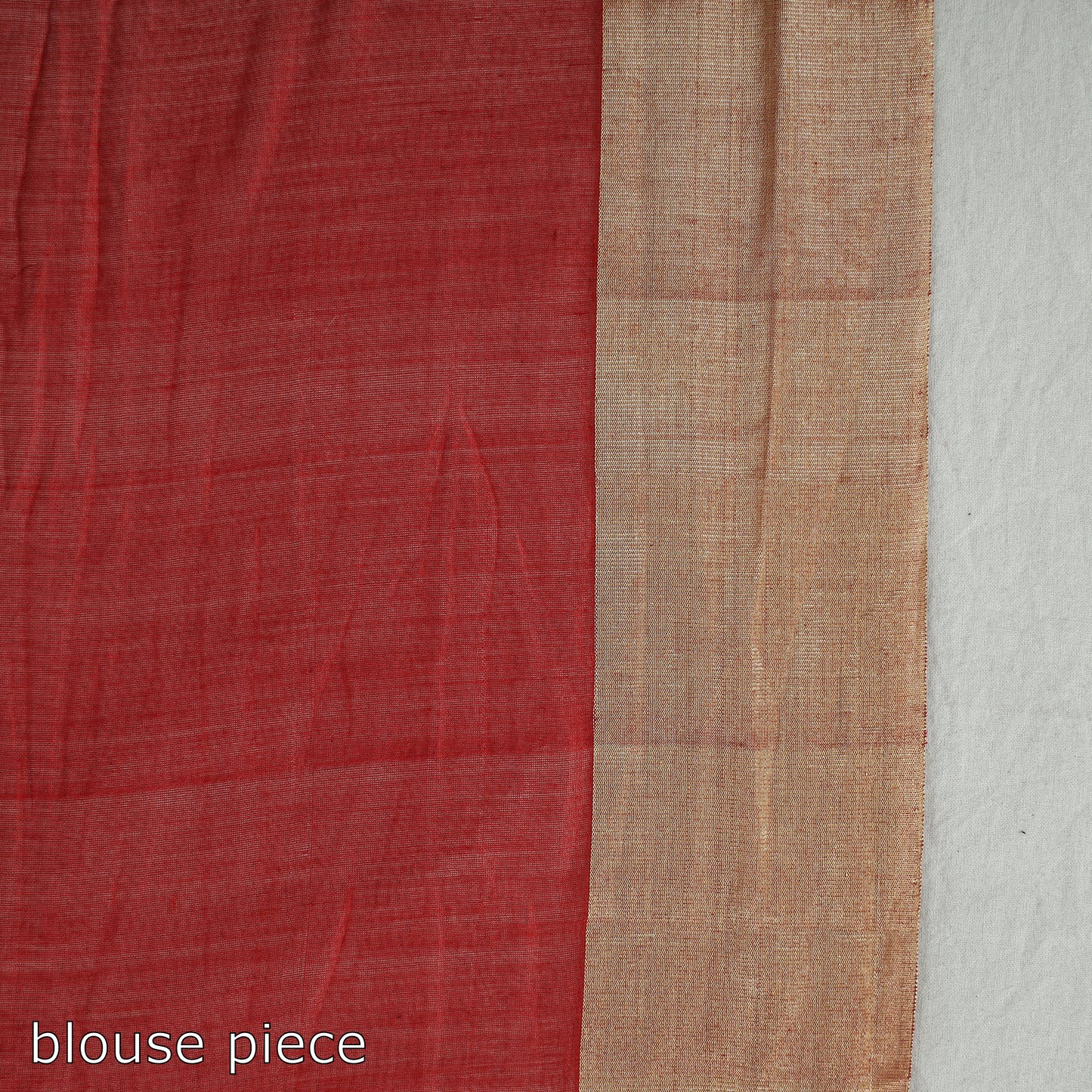 Red - Traditional Chanderi Silk Cotton Handloom Saree with Zari Border 49