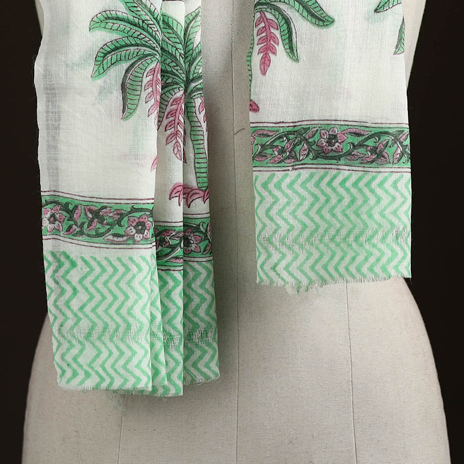 Sanganeri Hand Block Print Pure Merino Wool Stole 30