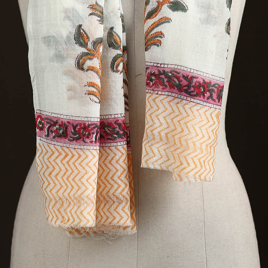 Sanganeri Hand Block Print Pure Merino Wool Stole 31