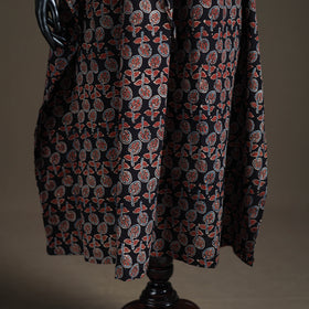 Ajrakh Hand Block Print Natural Dyed Cotton Long Kaftan 06
