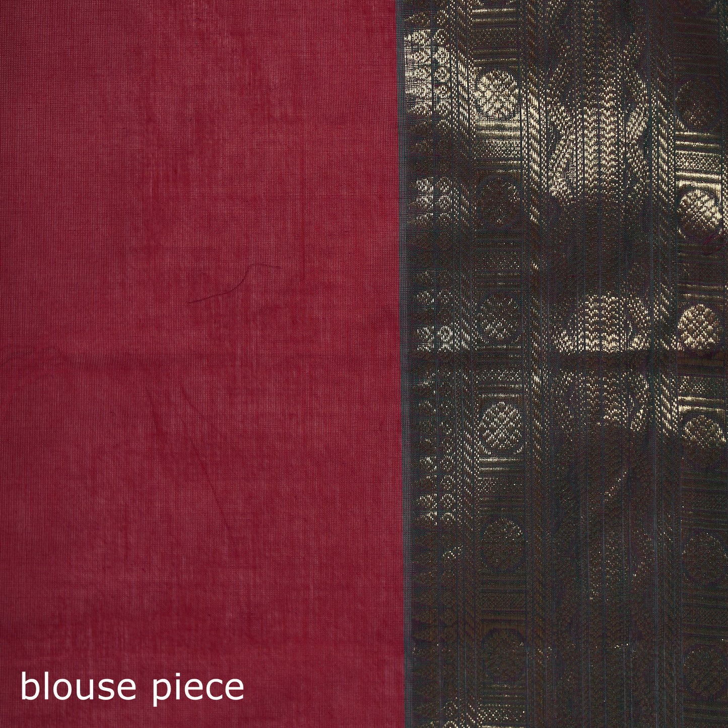 Red - Kanchipuram Buti Cotton Saree with Border 20