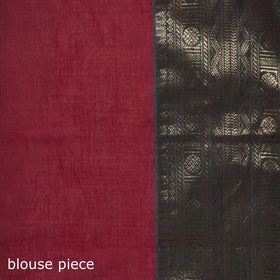 Red - Kanchipuram Buti Cotton Saree with Border 20