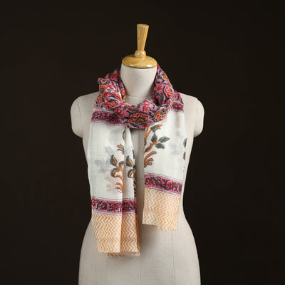 Sanganeri Hand Block Print Pure Merino Wool Stole 31