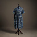 Ajrakh Hand Block Print Natural Dyed Cotton Long Kaftan 07