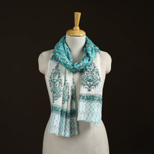 Sanganeri Hand Block Print Pure Merino Wool Stole 32