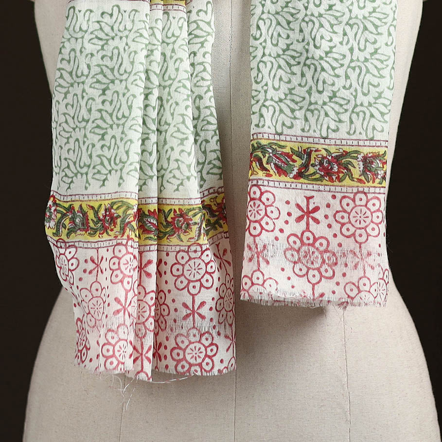 Sanganeri Hand Block Print Pure Merino Wool Stole 33