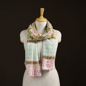 Sanganeri Hand Block Print Pure Merino Wool Stole 33