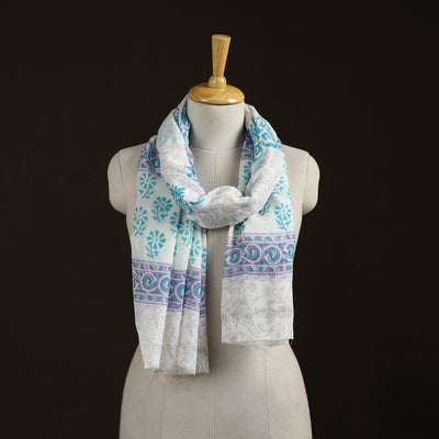 Sanganeri Hand Block Print Pure Merino Wool Stole 34