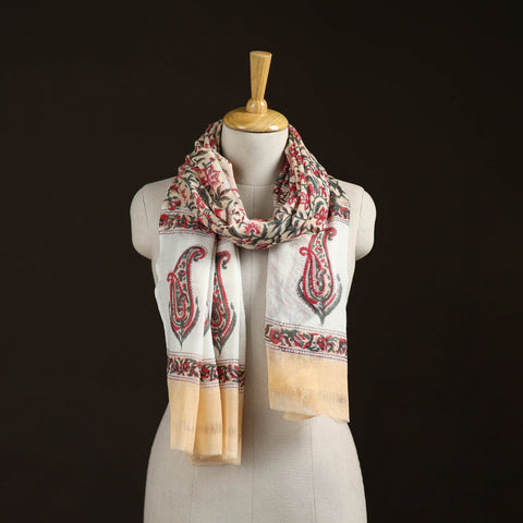 Sanganeri Hand Block Print Pure Merino Wool Stole 35