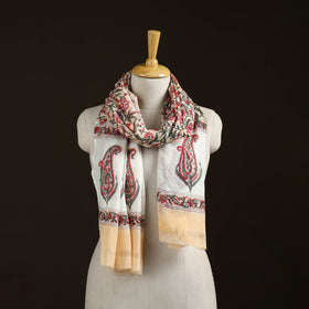 Sanganeri Hand Block Print Pure Merino Wool Stole 35