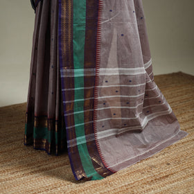 Purple - Kanchipuram Buti Cotton Saree with Border 21