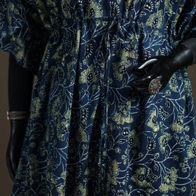 Ajrakh Hand Block Print Natural Dyed Cotton Long Kaftan 07