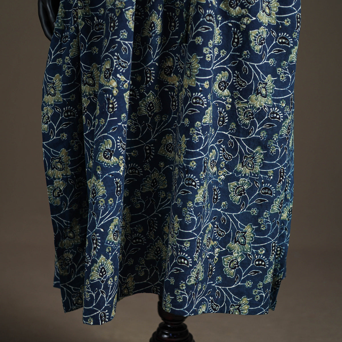 Ajrakh Hand Block Print Natural Dyed Cotton Long Kaftan 07