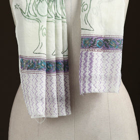 Sanganeri Hand Block Print Pure Merino Wool Stole 37