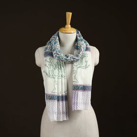 Sanganeri Hand Block Print Pure Merino Wool Stole 37