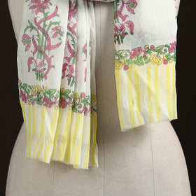 Sanganeri Hand Block Print Pure Merino Wool Stole 38