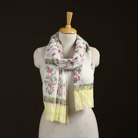 Sanganeri Hand Block Print Pure Merino Wool Stole 38